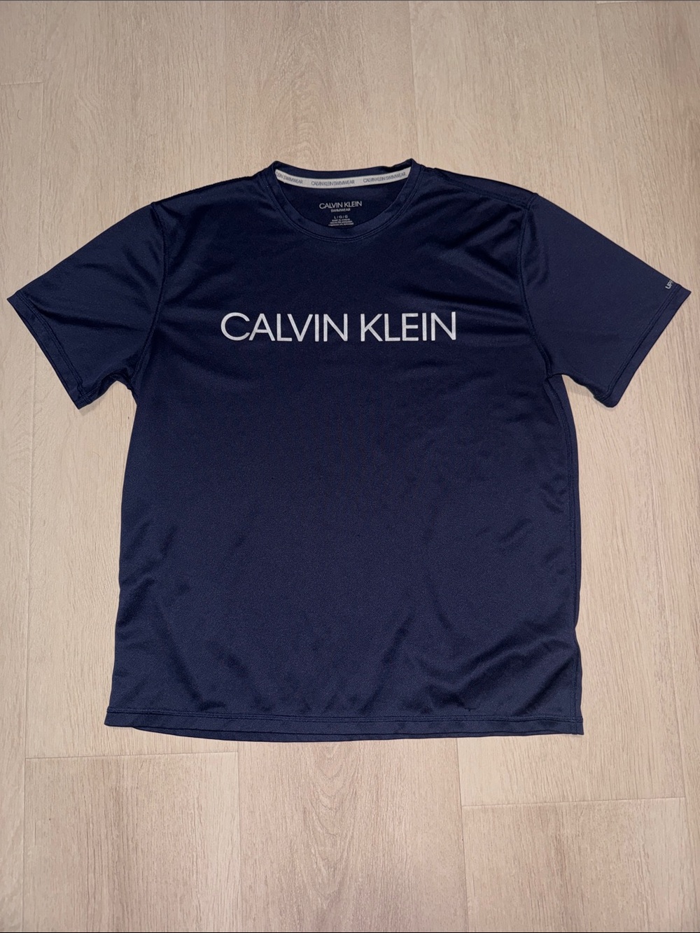 Calvin Klein Swim Wear Navy Short-Sleeve Logo Tee